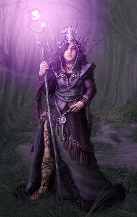 Purple witch bonnstick